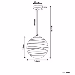 Glass Pendant Lamp Gold MIRNA