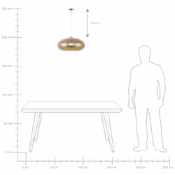 Metal Pendant Lamp Gold LIMNATIS - Additional view 4