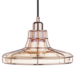 Glass Pendant Lamp Copper TORRE