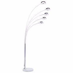 Floor Lamp FLINDERS Adjustable Metal Silver