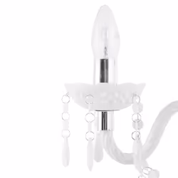 4 Light Acrylic Chandelier White KALANG