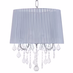 3 Light Chandelier Light Grey EVANS