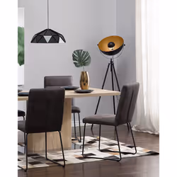 Floor Lamp THAMES Metal Black
