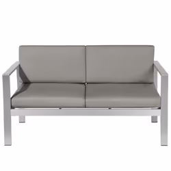 Garden Sofa 2 Seater SALERNO Metal Dark Grey