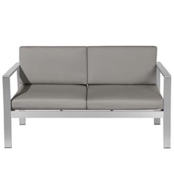Garden Sofa 2 Seater SALERNO Metal Dark Grey