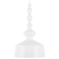 Metal Pendant Lamp White DRIVA