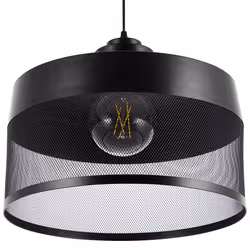 Metal Pendant Lamp Black CARDENER
