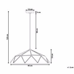 Metal Pendant Lamp Black SENIA