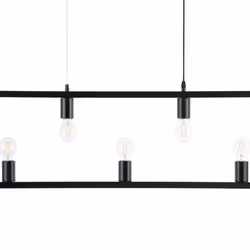 Metal 5 Light Pendant Lamp Black BAYAS