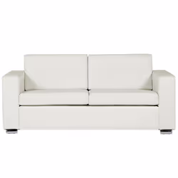 Living Room Set HELSINKI Leather White 6 Seater