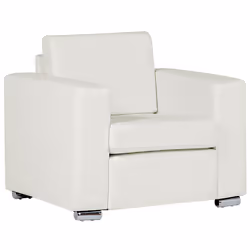 Armchair HELSINKI Leather White