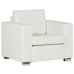 Armchair HELSINKI Leather White