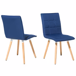 Set of 2 Dining Chairs BROOKLYN Navy Blue