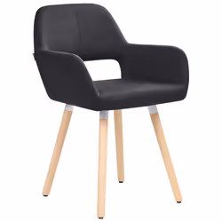 Set of 2 Dining Chairs CHICAGO Fabric Black