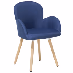 Set of 2 Dining Chairs BROOKVILLE Navy Blue