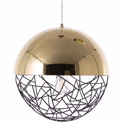 Metal Pendant Lamp Gold PADMA