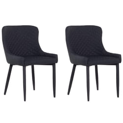 Set of 2 Dining Chairs SOLANO Black