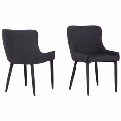 Set of 2 Dining Chairs SOLANO Black