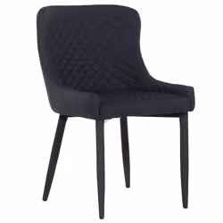 Set of 2 Dining Chairs SOLANO Black
