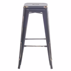 Set of 2 Bar Stools CABRILLO Metal Black
