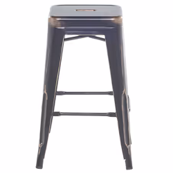 Set of 2 Bar Stools CABRILLO Metal Black