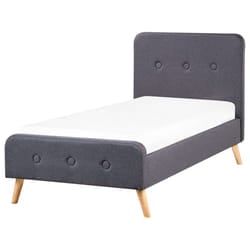 Fabric EU Single Size Bed Grey RENNES