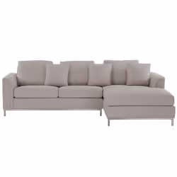 Corner Sofa OSLO Fabric Beige 4 Seater Left Hand