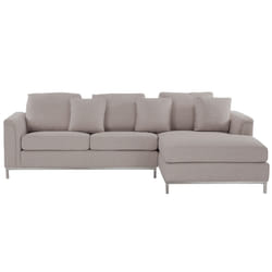 Corner Sofa OSLO Fabric Beige 4 Seater Left Hand