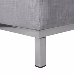 Corner Sofa OSLO Fabric Light Grey 4 Seater Right Hand