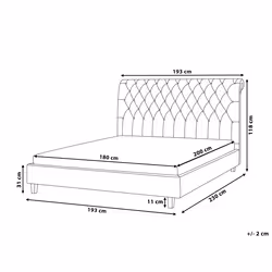 Bed Fabric REIMS 180 x 200 cm (EU Super King) Beige
