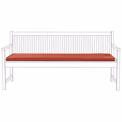 Bench Seat Pad Cushion VIVARA 169 x 50 cm Dark Red