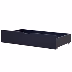 Set of 2 Bed Storage Drawers Pine Wood RUMILLY Navy Blue