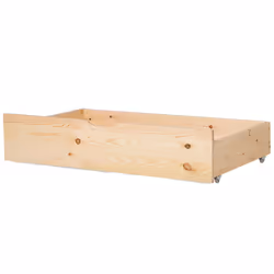 Set of 2 Bed Storage Drawers Pine Wood RUMILLY Light Brown