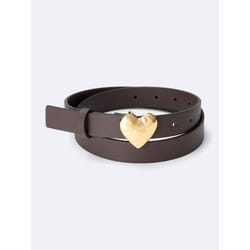 Gu By Uniqlo Heart Buckle Belt - 09 BLACK/ONE SIZE