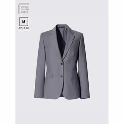 Uniqlo Japan Stretch Tailored Jacket  Set Up  M - 05 GRAY/62