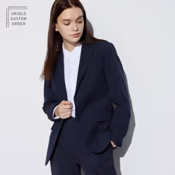 Uniqlo Japan Stretch Tailored Jacket  Set Up  M - 69 NAVY/60