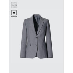 Uniqlo Japan Stretch Tailored Jacket  Set Up  M - 05 GRAY/64