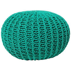Pouffe CONRAD Cotton Emerald Green 50 cm 50 cm 35 cm