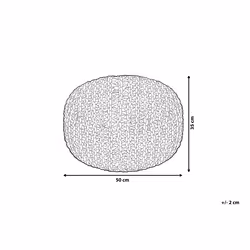 Pouffe CONRAD Cotton Emerald Green 50 cm 50 cm 35 cm