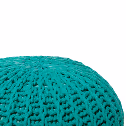 Pouffe CONRAD Cotton Emerald Green 50 cm 50 cm 35 cm