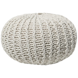 Pouffe CONRAD Cotton Beige 50 cm 50 cm 35 cm