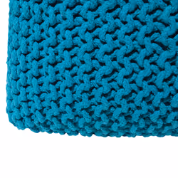 Pouffe CONRAD Cotton Sea Blue 50 cm 50 cm 31 cm