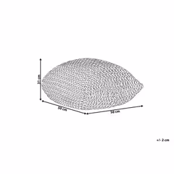Cotton Knitted Pouffe 50 x 50 Yellow CONRAD