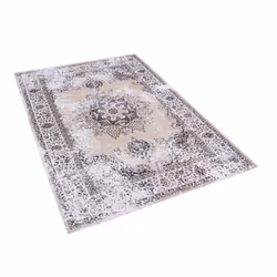 Vintage Area Rug 140 x 200 cm Grey ALMUS