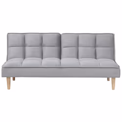 Sofa Bed SILJAN Fabric Light Grey Grey 3 Seater
