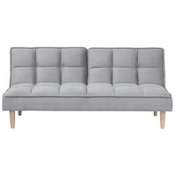 Sofa Bed SILJAN Fabric Light Grey Grey 3 Seater