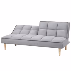 Sofa Bed SILJAN Fabric Light Grey Grey 3 Seater