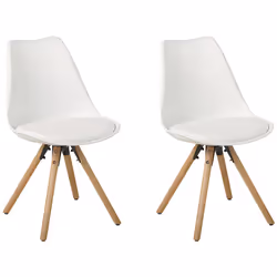 Set of 2 Dining Chairs DAKOTA White