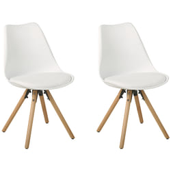 Set of 2 Dining Chairs DAKOTA White