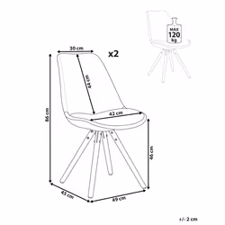 Set of 2 Dining Chairs DAKOTA White - Additional view 5